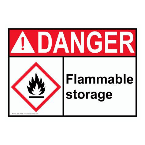 Flammable Storage Sign ADE-27855 Hazmat Flammable