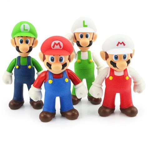 Super Mario Bros Figure Toy 12cm Mario & Luigi PVC Action Figures ...