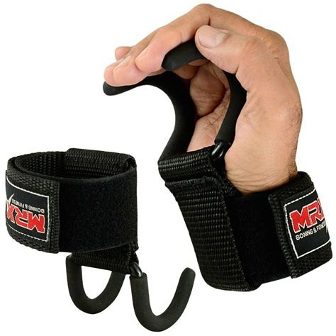 Weight Lifting Hooks Gym Training Deadlift Wrist Support Grips Straps Wrap Glove | eBay