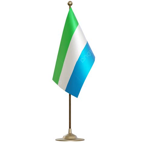 Sierra Leone Flag With Pole, Sierra Leone Flag Post, Sierra Leone Flag ...