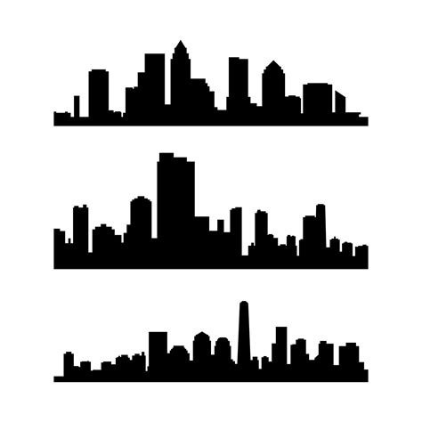 Silhouette of city skyline vector 23351741 Vector Art at Vecteezy