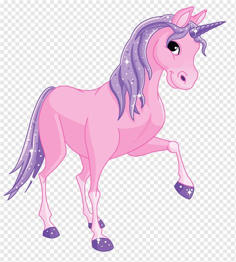 Unicórnio pônei, pônei rosa, ilustração de unicórnio rosa, cavalo, roxo, mamífero png | PNGWing