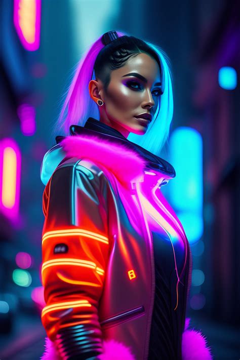 Cyberpunk girl in neon light by aiLayla on DeviantArt