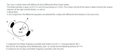 Solved You have a mobile robot with differential drive | Chegg.com