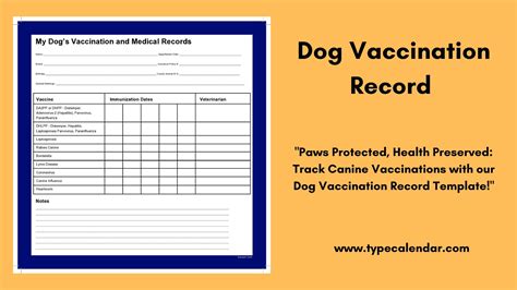 Free Printable Dog Vaccination Record Template: Keep Your Pet's Health In Check