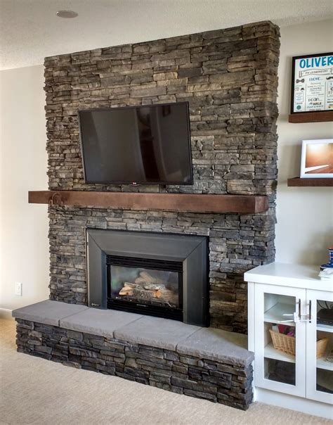 Fireplace with Hearth (Brick cover up) - Ecostone Products