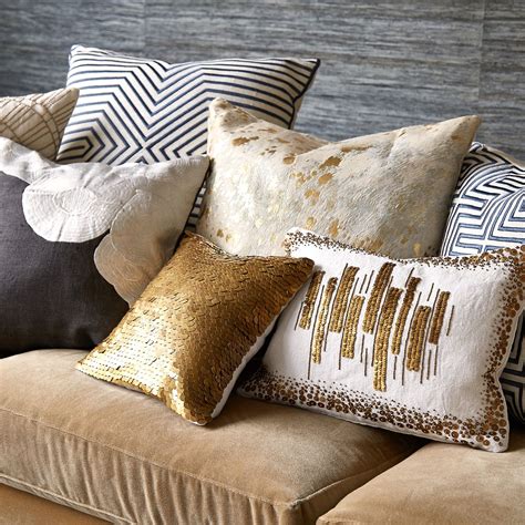 Cowhide Metallic Throw Pillow - Modern Home Decor, Luxury Gifts & Mid ...
