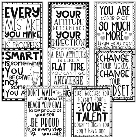 black and white printable motivational posters
