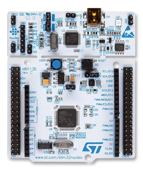 NUCLEO-F030R8 - Stmicroelectronics - Development Board, STM32 Nucleo-64, STM32F030R8T6 MCU