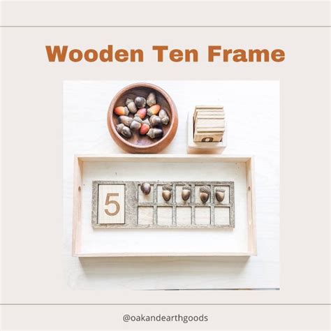 Wooden Ten Frame. Montessori Math. Ten Frame. Counting | Etsy