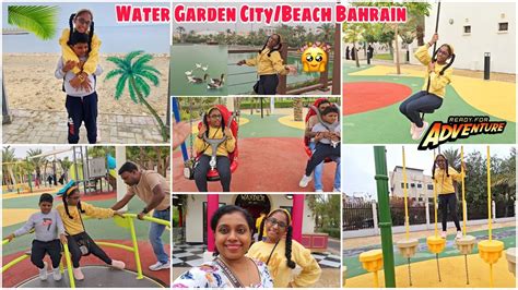 Bahrain Beach Outing🏖️Beautiful Water Garden City🤩Fun Kids Outdoor Adventure Activities/Play ...