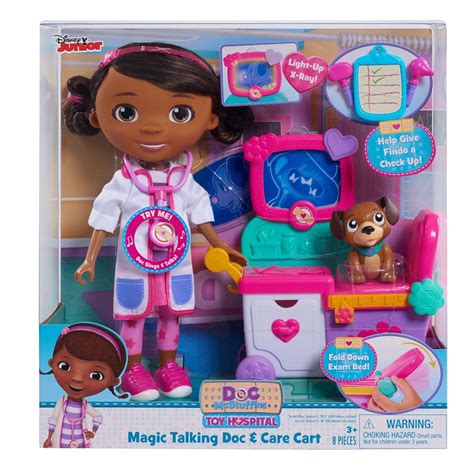 New Just Play Doc McStuffins Magic Talking Doc & Care Cart Perfect Toys ...