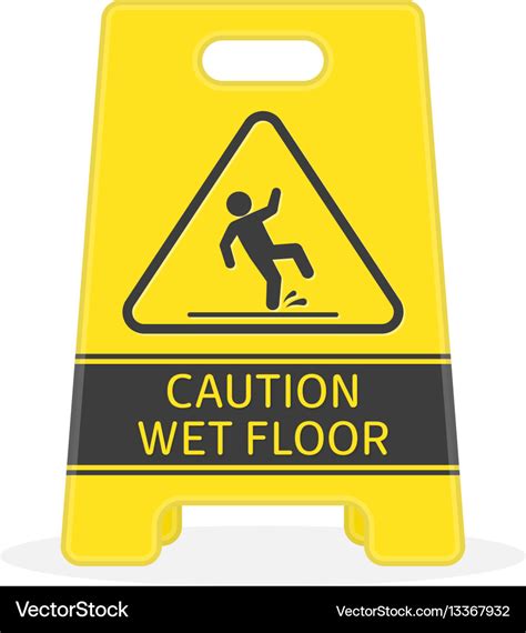 Wet floor sign Royalty Free Vector Image - VectorStock