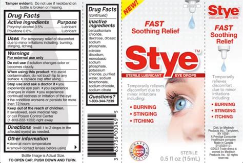 STYE- polyvinyl alcohol and povidone solution/ drops