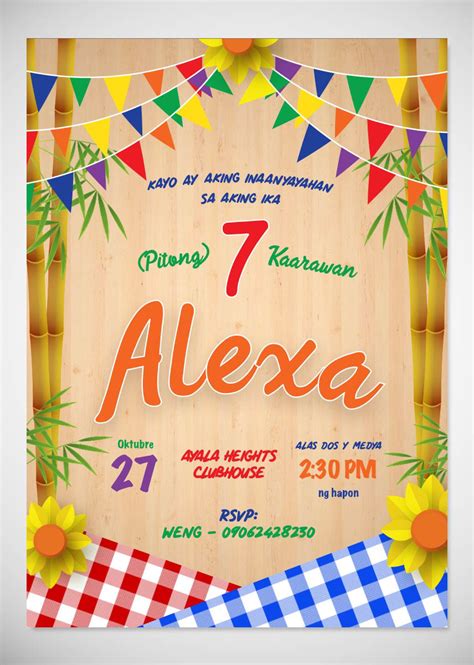 Filipino Fiesta Themed Invitation | Traditional on Behance | Fiesta theme party, Traditional ...