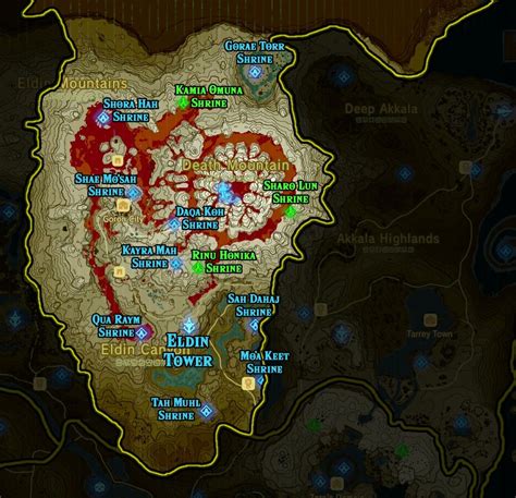 Legend of zelda breath of the wild shrine locations map - pomeva