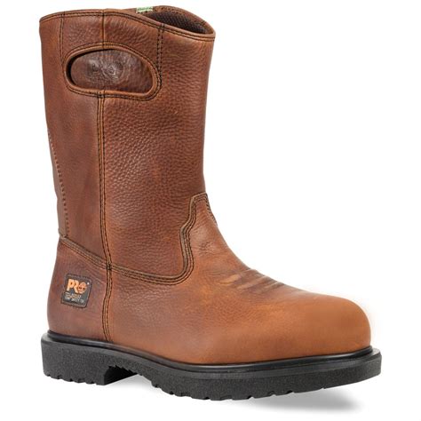 Men's Timberland® Pro® 8" Titan® Heavy - Duty Waterproof Wellington Boots, Brown - 183131 ...