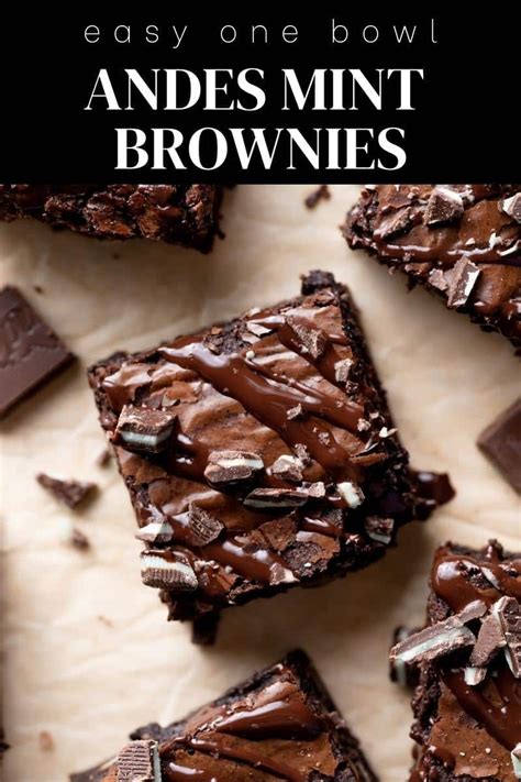 These Andes mint brownies are ridiculously fudgy, gooey, and packed ...