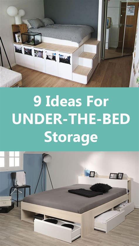 9 Ideas For Under-The-Bed Storage | Small room design, Bed storage, Diy storage bed