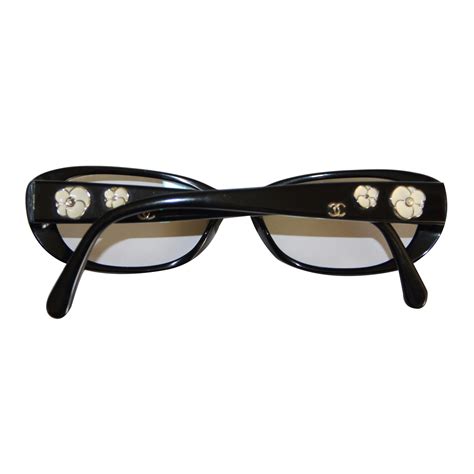 Chanel reading glasses Black White Plastic ref.32549 - Joli Closet