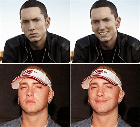 Photoshop Artist Makes Eminem Smile, The Results Are Terrifying