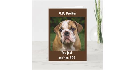 **BROTHER** ON YOUR *60th* BIRTHDAY Card | Zazzle