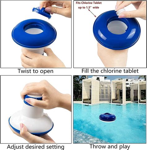 Buy SUTMSH Pool Chlorine Tablets, Chlorine Tablets with Floater and Test Strip Dispenser ...