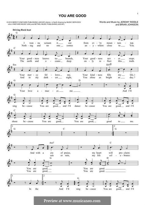 You are Good by I. Houghton - sheet music on MusicaNeo