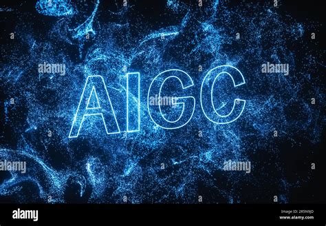 AIGC concept, logo of AIGC, 3d rendering. Digital drawing Stock Photo - Alamy