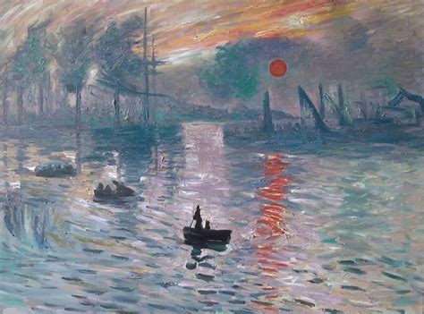 Impression Sunrise - Monet Replica - Hand-painted on Canvas!