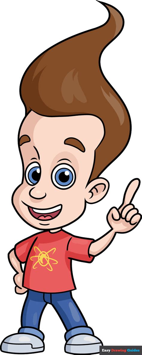 How to Draw Jimmy Neutron - Really Easy Drawing Tutorial