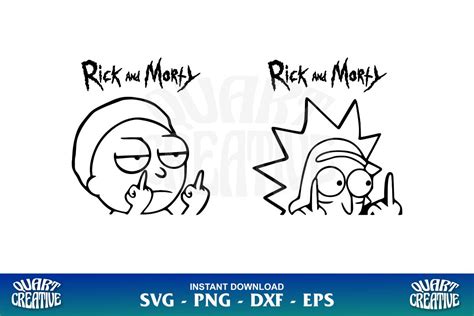 Rick And Morty Middle Finger SVG - Gravectory