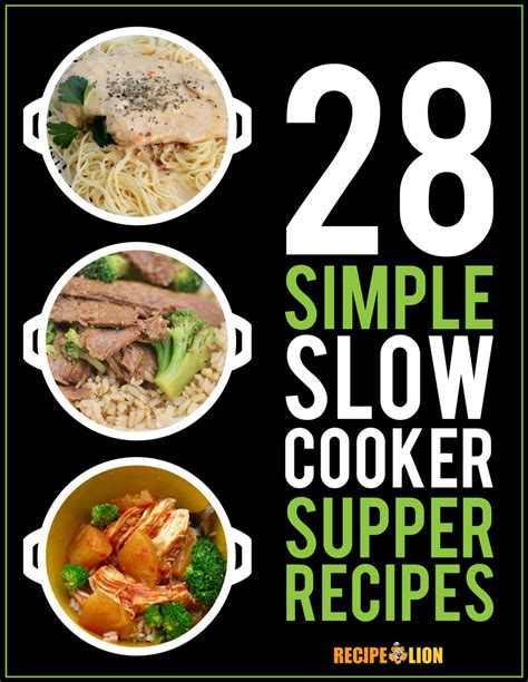 28 Simple Slow Cooker Suppers Free eCookbook | RecipeLion.com