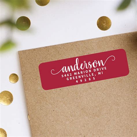 Address Labels Custom Color Self-adhesive Return Address | Etsy