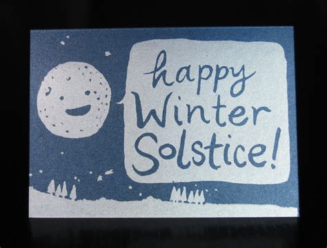 Happy Winter Solstice greeting card