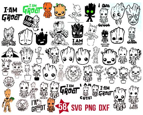 Disney Groot Svg Bundle, Groot Clipart, I Am Groot Svg, Guar - Inspire ...