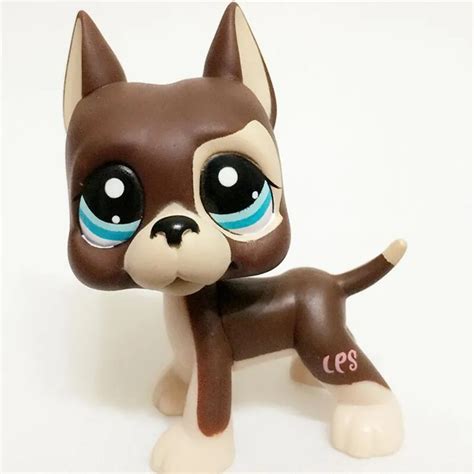 Littlest Pet Shop Animal LPS Loose Toy #577 White Great Dane Puppy Dog ...