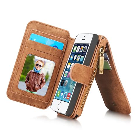 CaseMe sFor Coque iPhone 5s Case SE iPhone 5 Cases Luxury Leather Flip ...