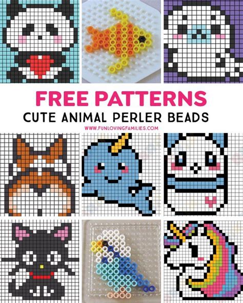 Free Perler Bead Patterns for Cute Animal Cross Stitch