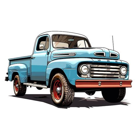 Premium AI Image | Pickup Truck Drawing with 3D Perspective