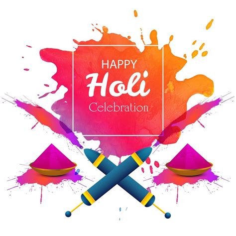 Happy holi card with colorful splashes and elements 701622 Vector Art at Vecteezy