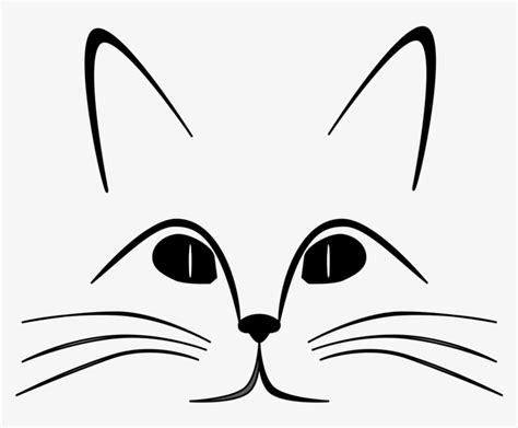 Cat Felidae Drawing Whiskers Face - Cat Face Clipart Black And White - Free Transparent PNG ...