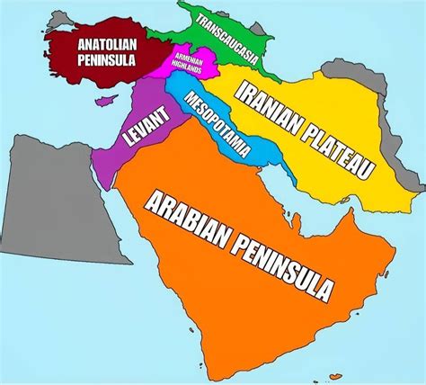 Historic / Geographic regions of Western Asia. - Maps on the Web