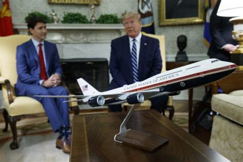 Donald Trump Unveils Model of New Air Force One Paint Scheme