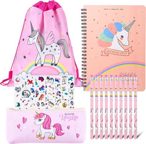 FRIUSATE Unicorn Gifts for Girls Stationery Gift Set Aged 4-11, Unicorn ...