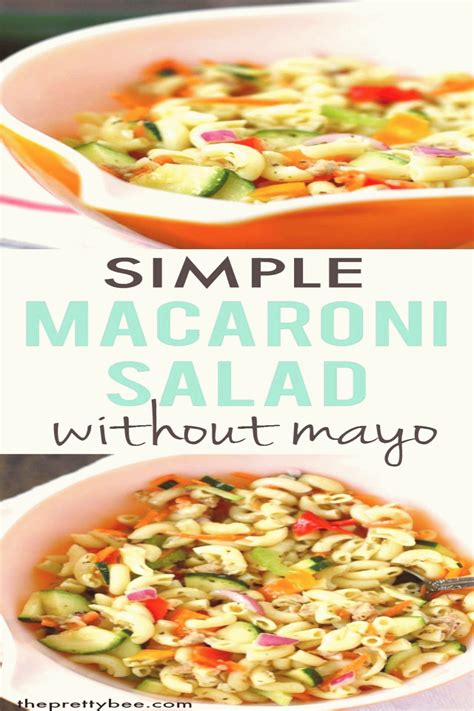 Simple Macaroni Salad Recipe Without Mayo, 2020 | Salata tarifleri, Yaz salataları, Makarna salatası