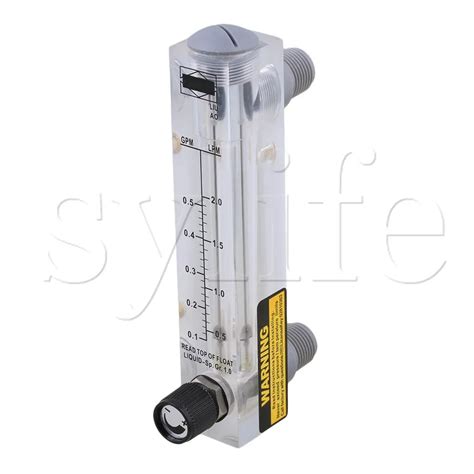 LZM 15T Adjustable Panel Type Flowmeter Flow Meter for Liquid 0.5 2LPM-in Flow Meters from Tools ...