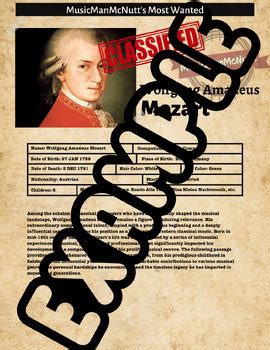 Mozart Biography and Guided Reading: Espionage Edition! | TPT