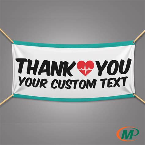 Thank You With "Your Custom Text" Banner | Appreciation Banner (6ft wi