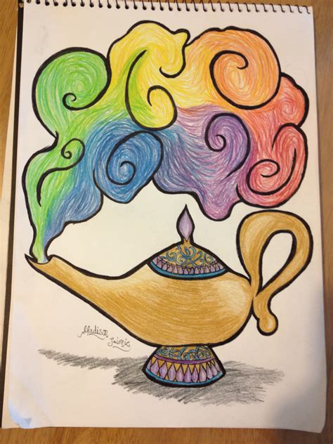 Genie Lamp Drawing at GetDrawings | Free download